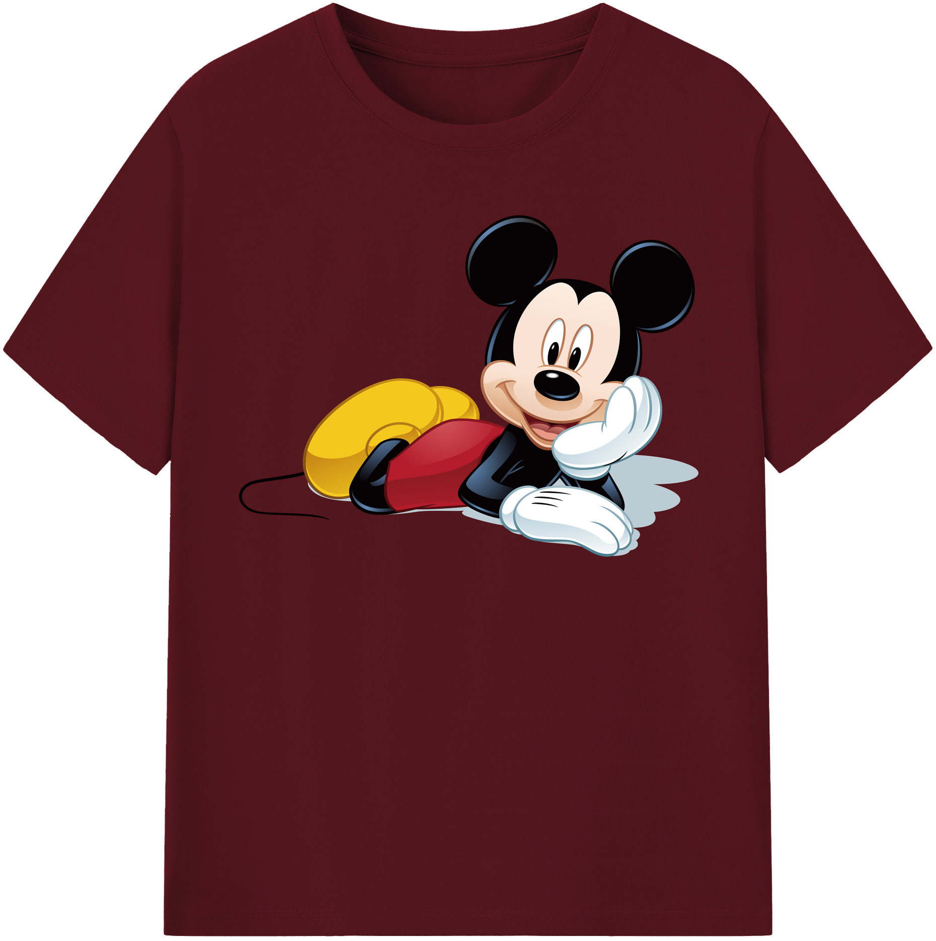 （画像用） ミッキーマウス Mickey Mouse 綿100％半袖Tシャツ（フロントプリント）